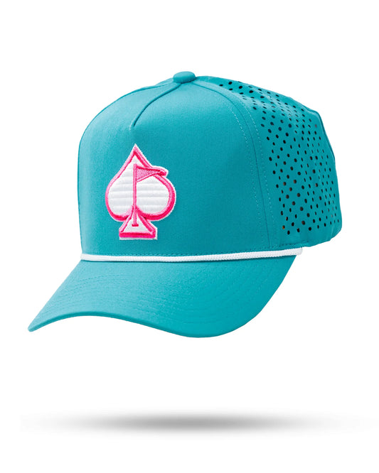 Perforated Rope Hat - Baby Blue