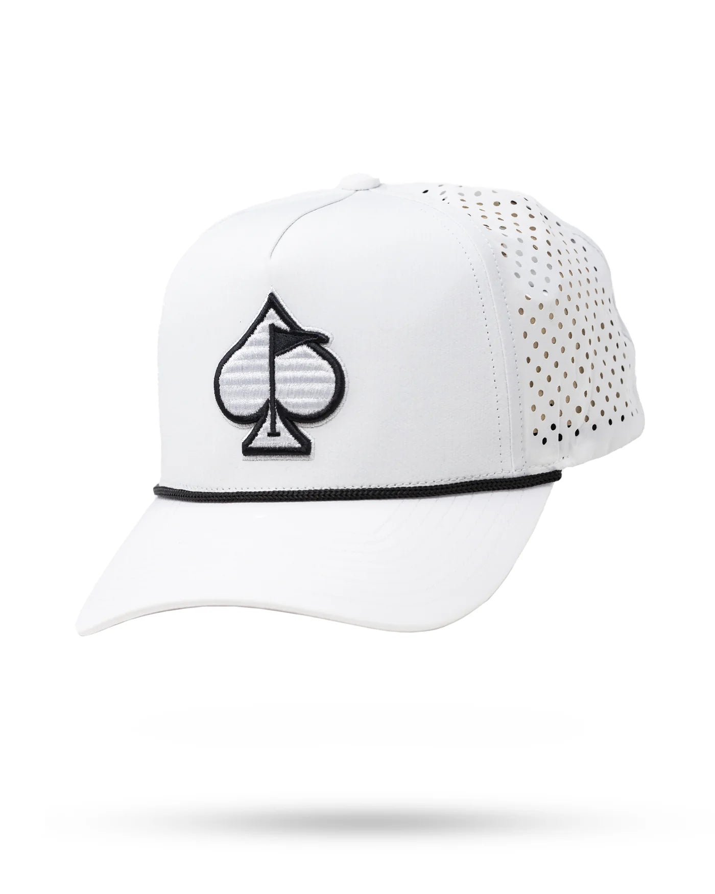 Perforated Rope Hat - White