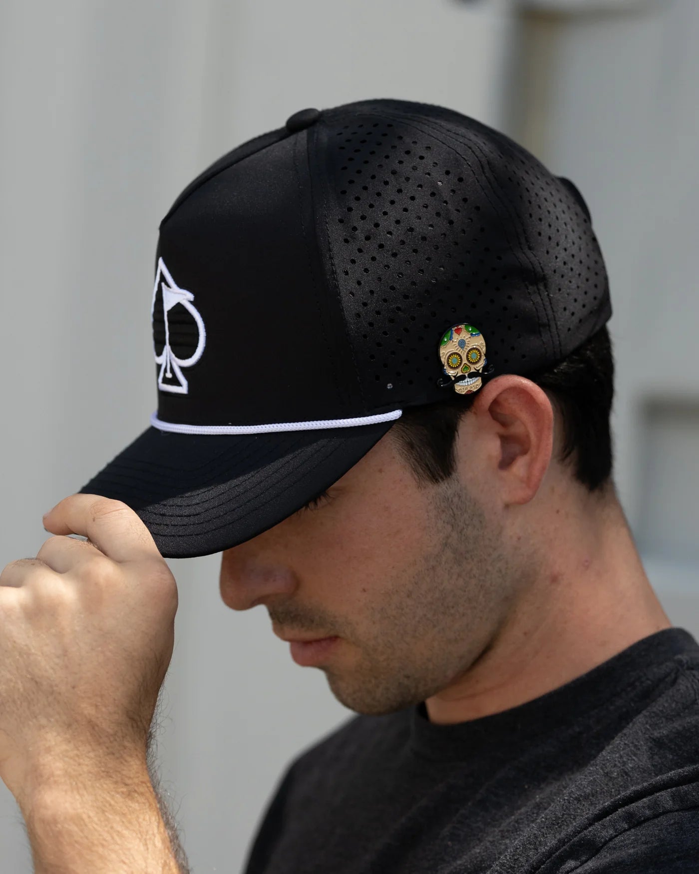 Perforated Rope Hat - Black